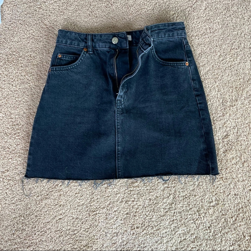 TopShop Black Denim Skirt